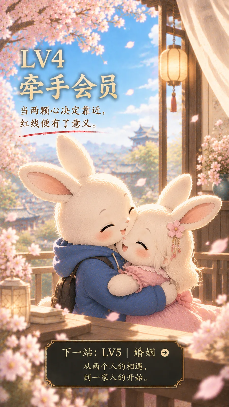 月兔缘分体系 LV4 脱单会员 专属海报